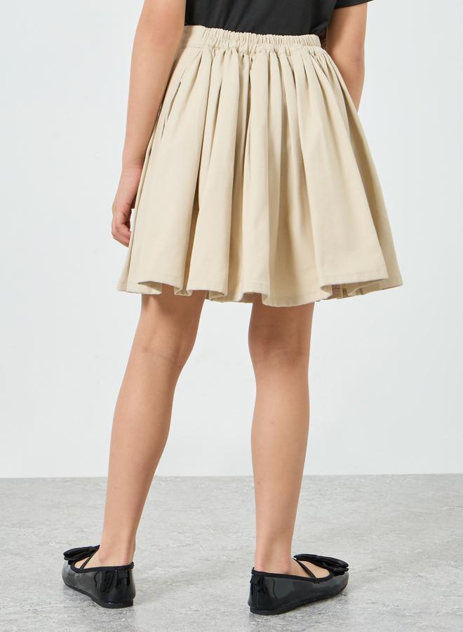 ستايلي تنورة ميني قطن بكسرات - Image 3